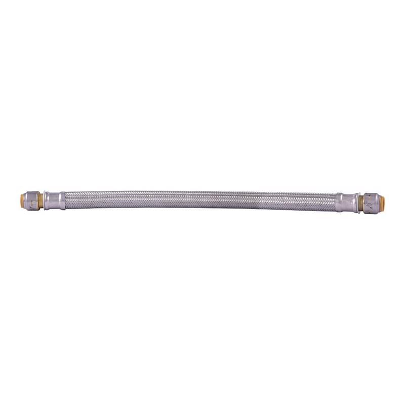 SharkBite UR3008FX18 1/2 in. PTC X 1/2 in. D PTC 18 in. Stainless Steel Supply Line