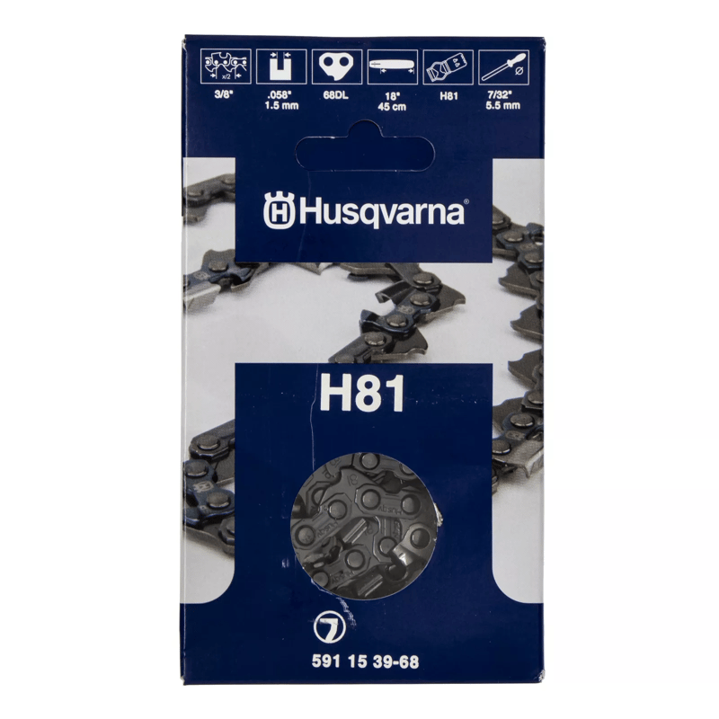 Husqvarna 591153968 18" Chn, H81-68 3/8, .058