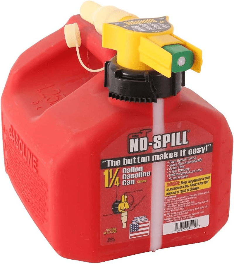 No-Spill 1415 1.25 Gallon Poly Gas Can