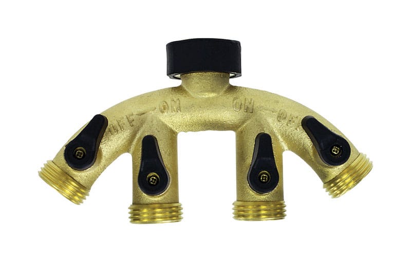 Gilmour 800444-1001 5/8 In. Brass Threaded Male 4-Wa