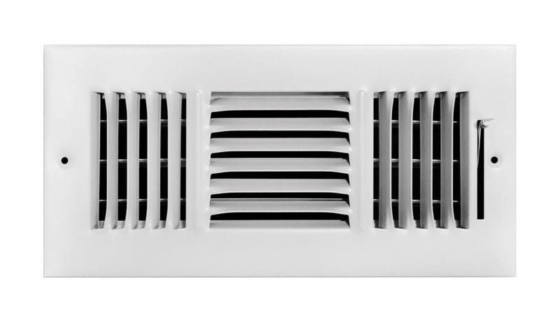 Tru Aire C103M10X06 6 in. H X 10 in. W 3-Way Powder Coat White Steel Wall/Ceiling Register