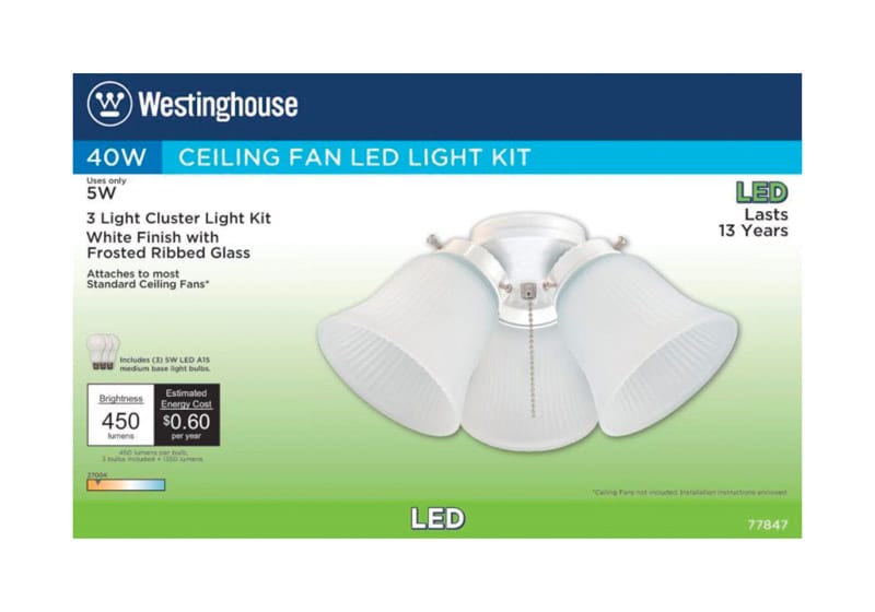 Westinghouse 7784700 Natural White Cluster Ceiling Fan Light Kit
