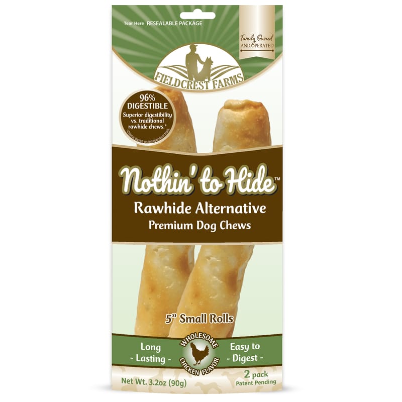 Fieldcrest Farms 143 Nothin' to Hide Sm Roll Chicken Grain Free Chews For Dogs 0.2 lb 5 in. 2 pk