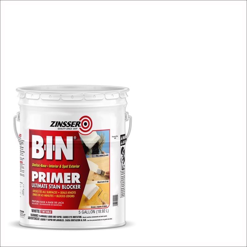 Zinsser 900 B-I-N White Shellac-Based Primer 5 gal