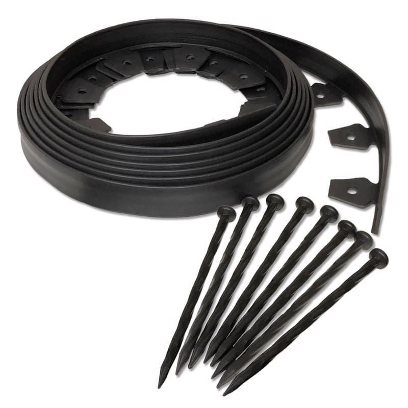 Easyflex 3000-20R1-6 20 ft. L X 1.5 in. H Plastic Black Landscape Edging Kit
