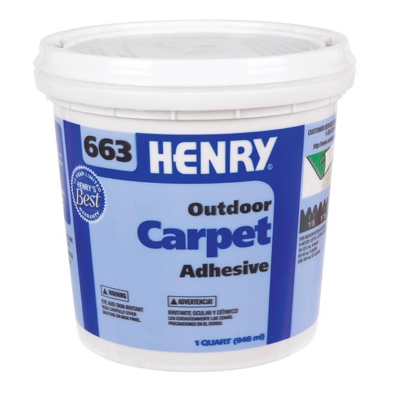 Henry 12183 663 Outdoor Carpet High Strength Latex Beige Adhesive 1 qt