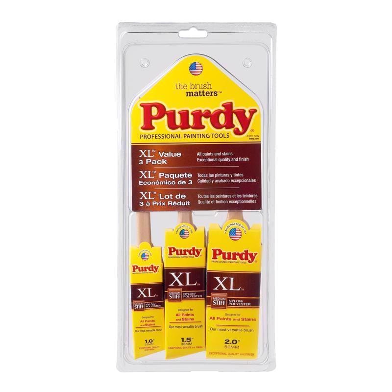 Purdy 140853100 XL Multi-Pack Medium Stiff Assorted Paint Brush Set