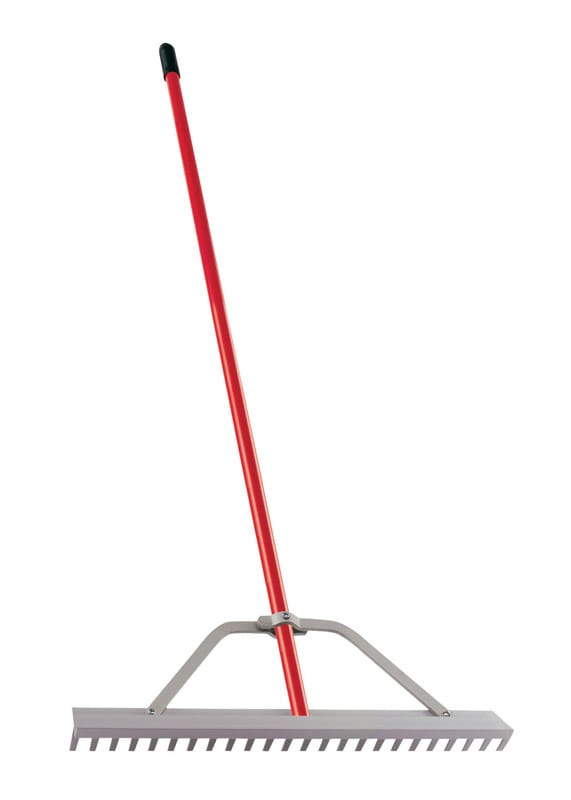 Corona RK 61052 67 in. 24 Tine Aluminum Landscape Rake Aluminum Handle