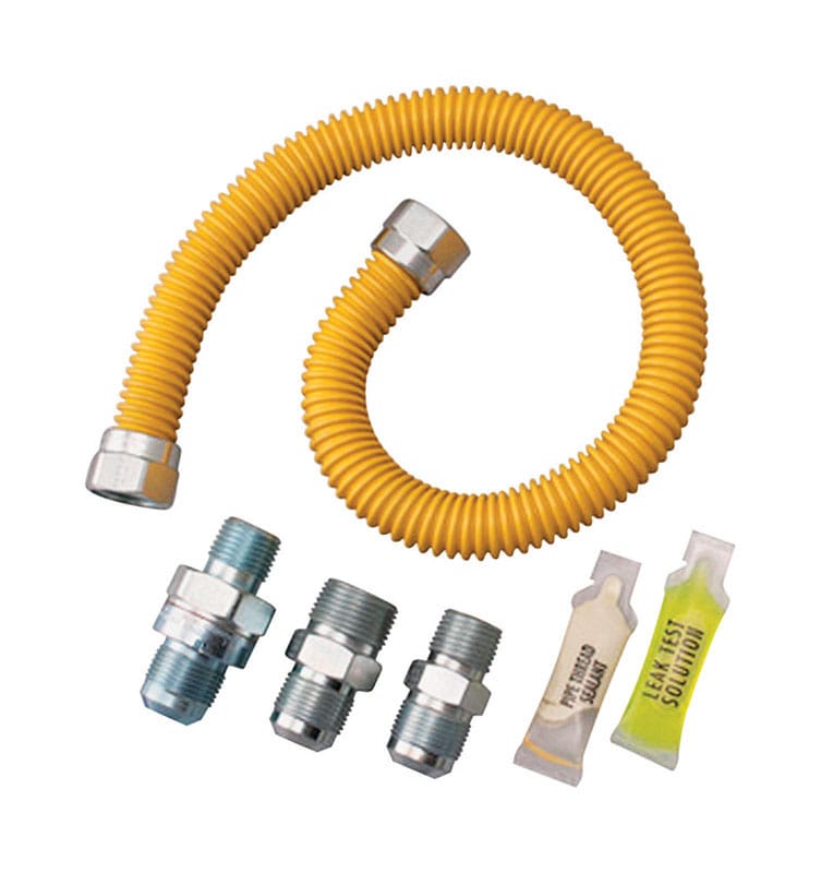 Dormont 0222524 SmartSense 1/2 in. Flare Sizes X 1/2 in. D OD 36 ft. Stainless Steel Gas Connector Kit