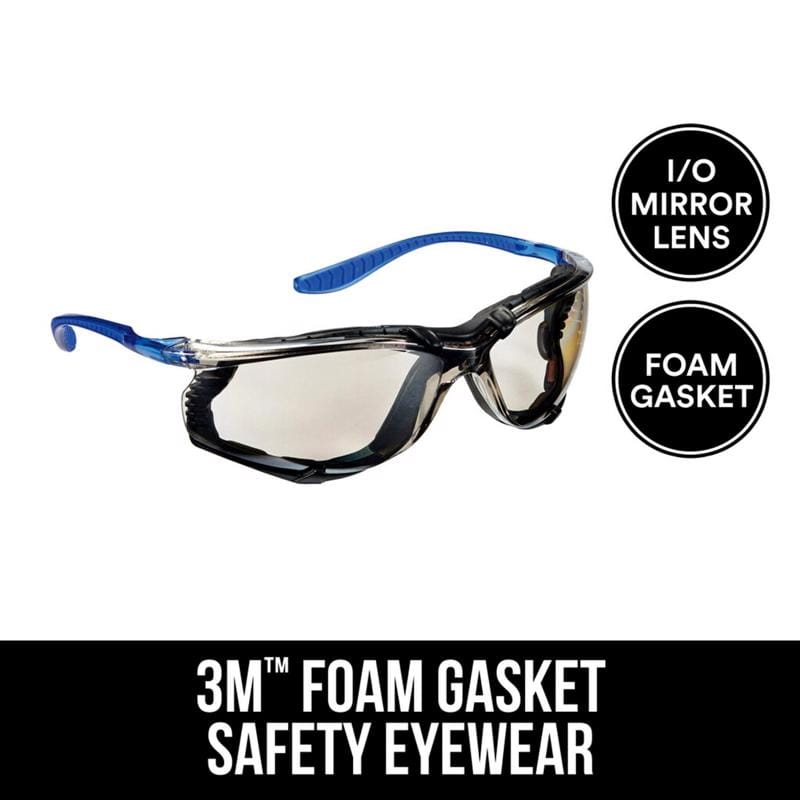 3M 47200-HZ6-NA Anti-Fog Safety Glasses Black/Blue Frame 1 pc