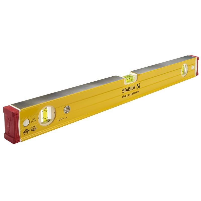 Stabila 38624 24 in. Aluminum Magnetic Type 96 M Level 3 vial