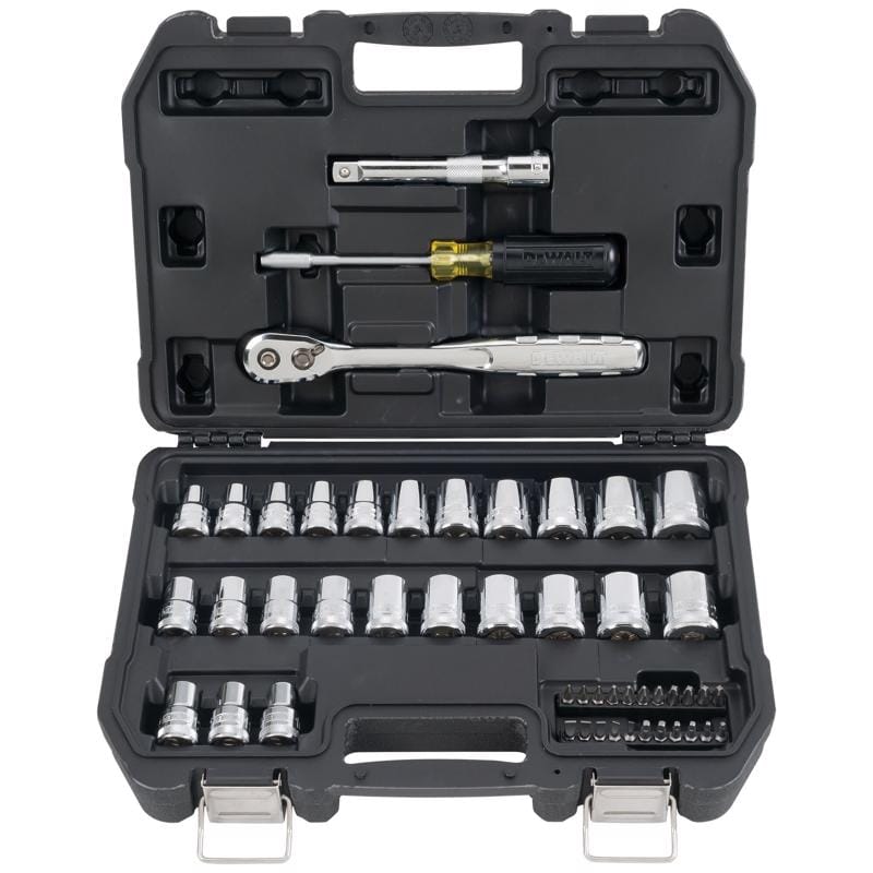 Dewalt DWMT45049 1/2 in. drive Metric/SAE Mechanic's Tool Set 49 pc