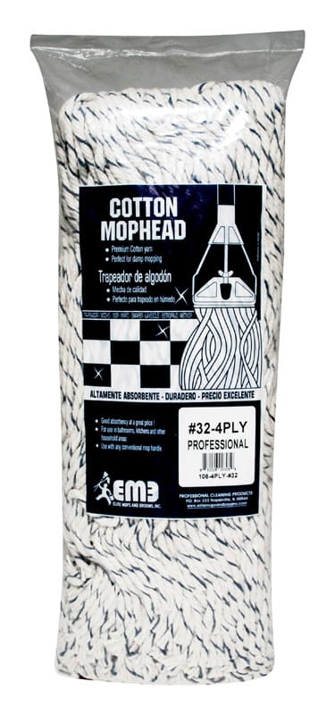 Elite Mops And Brooms 106-4PLY-#32 #32 Cut End Cotton Mop Refill 1 pk