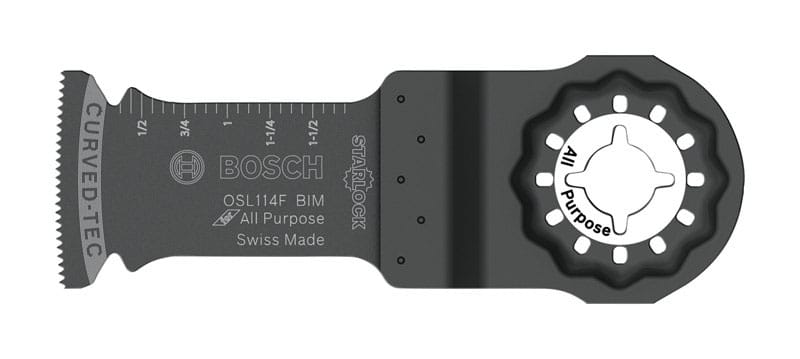 Bosch OSL114F-3 Starlock 1-1/4 in. X 4 in. L Metal Plunge Blade 3 pk
