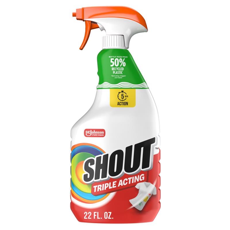 Shout 02251 No Scent Laundry Stain Remover 22 oz Liquid