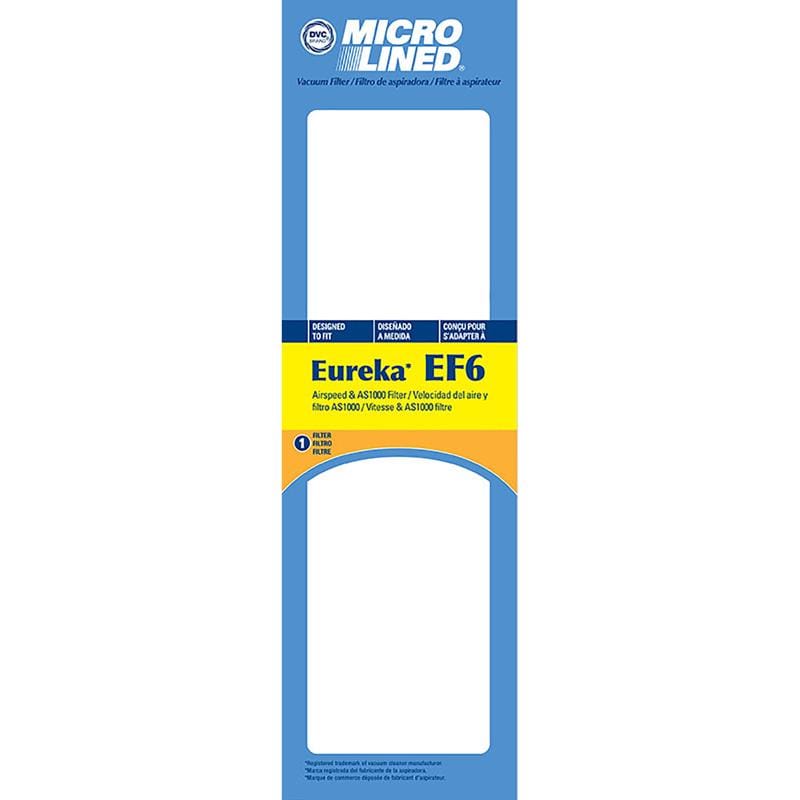 DVC ER-18265 Micro Lined Vacuum Filter For Eureka EF6 1 pk Eureka EF6 Airspeed