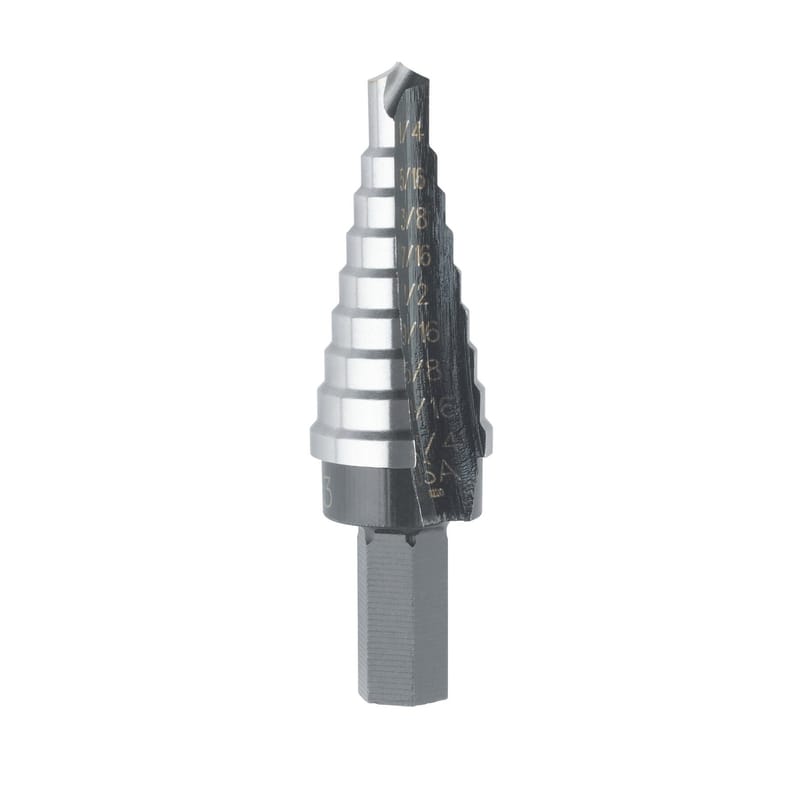 Irwin 10233 Unibit 1/4 to 3/4 in. X 6 in. L High Speed Steel Step Drill Bit Square Shank 1 pc