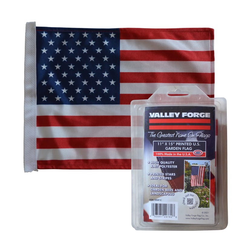 Valley Forge USGF-C American Garden Flag 11 in. H X 15 in. W