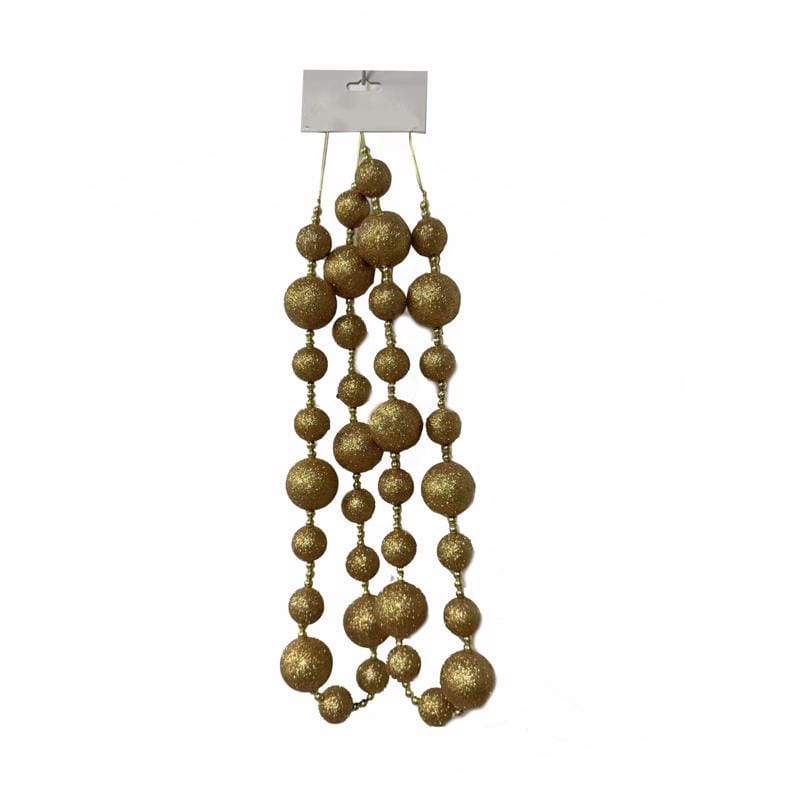 FC Young GLB-CH Gold Glitter Ball Garland