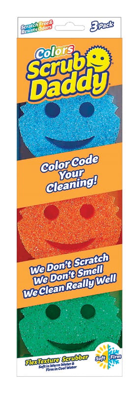 Scrub Daddy SDC3PK Heavy Duty Scrubber For All Purpose 13.9 in. L 3 pk