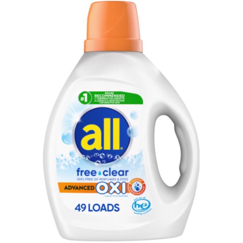 All 2885287 No Scent Detergent Liquid 88 oz 1 pk