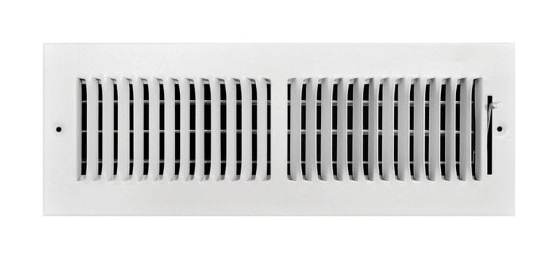 Tru Aire C102M14X04 4 in. H X 14 in. W 2-Way Powder Coat White Steel Wall/Ceiling Register