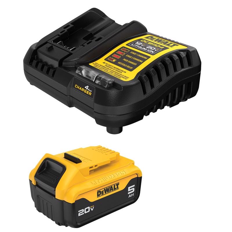 Dewalt DCB205C 20V MAX DCB205C 5 Ah Lithium-Ion Battery and Charger Starter Kit 2 pc