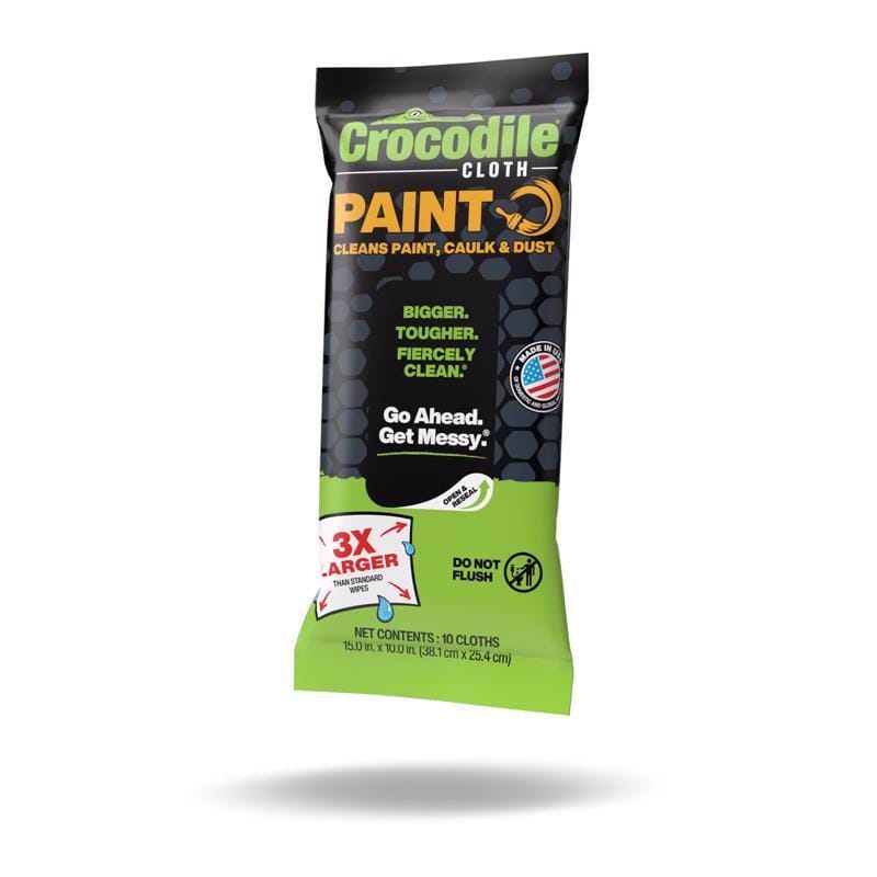 Crocodile Cloth 6920-010 Paint Cleaning Cloth 15 in. W X 10 in. L 10 wipes 10 pk
