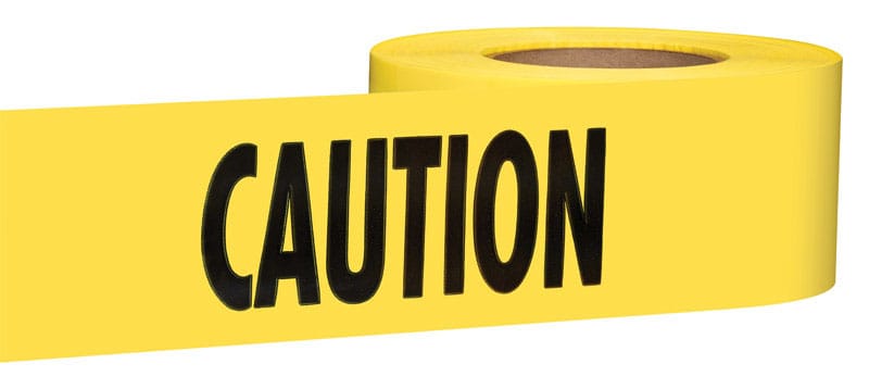 Empire 77-1001 1000 ft. L X 3 in. W Plastic Caution Barricade Tape Yellow