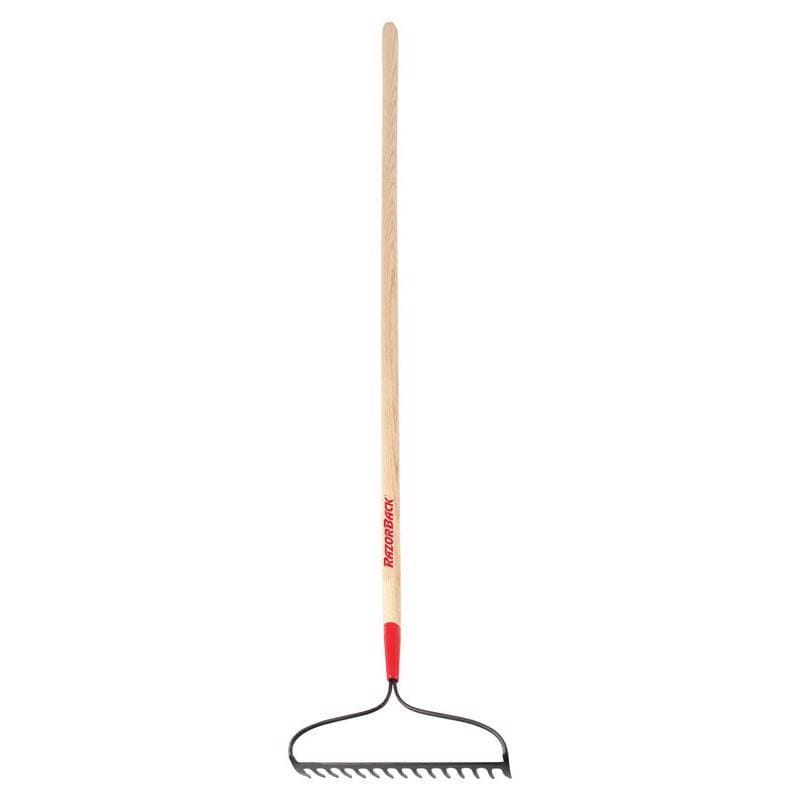 Razor-Back 63141 66.3 in. 15 Tine Steel Bow Rake Wood Handle