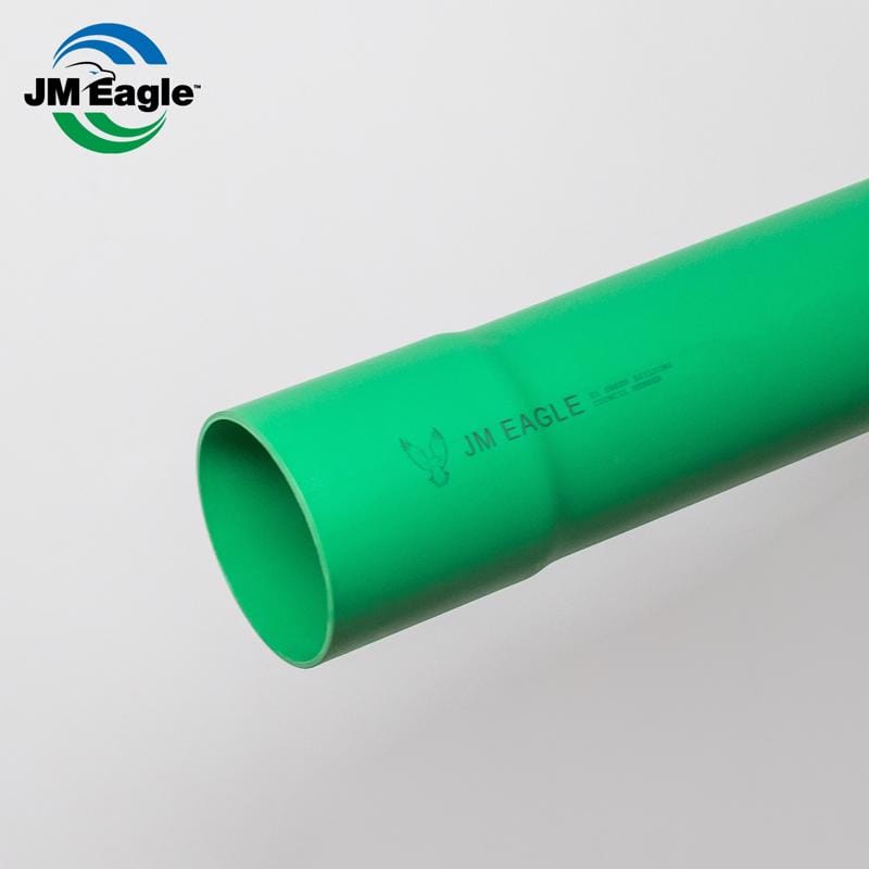 JM Eagle 30551 3034 (SDR35) PVC Sewer Perforated 4 in. D X 10 ft. L Bell 0 psi