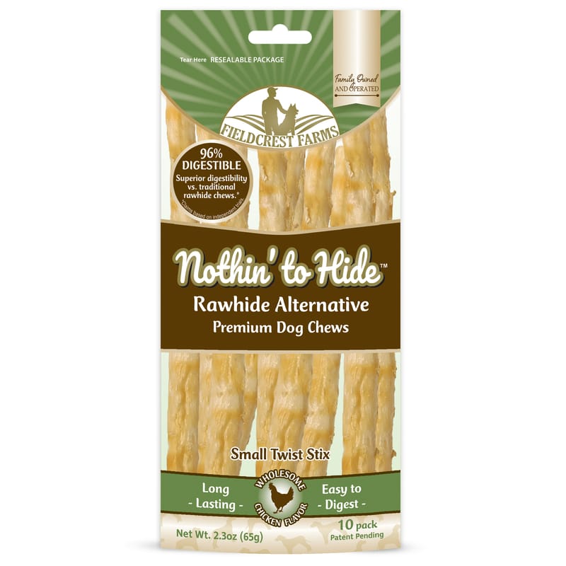 Fieldcrest Farms 146 Nothin' to Hide Sm Twst Chicken Grain Free Chews For Dogs 0.14 lb 10 in. 10 pk