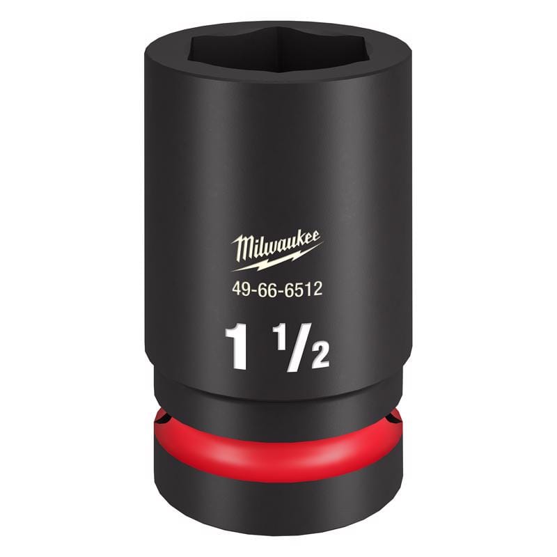 Milwaukee Tool 49-66-6512 Milwaukee 1-1/2 in. X 1 in. drive SAE 6 Point Deep Impact Socket 1 pc