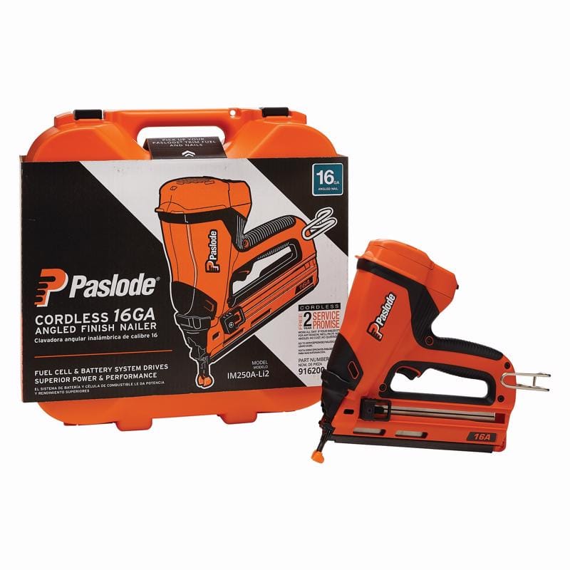 Paslode 916200 16 Ga. Cordless 30 deg Angled Finish Nailer Kit (Battery & Charger) 7 V