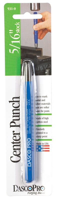 Dasco Pro 531-0 5/16 in. High Carbon Steel Center Punch 4-1/2 in. L 1 pc
