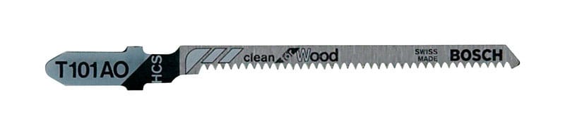Bosch T101AO 3-1/4 in. High Carbon Steel T-Shank Jig Saw Blade 20 TPI 5 pk