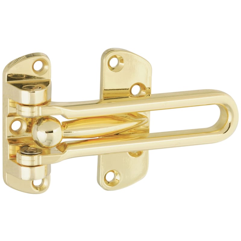 National Hardware N199-679 3/8 in. H X 6 in. L Brass-Plated Gold Brass Door Security Guard