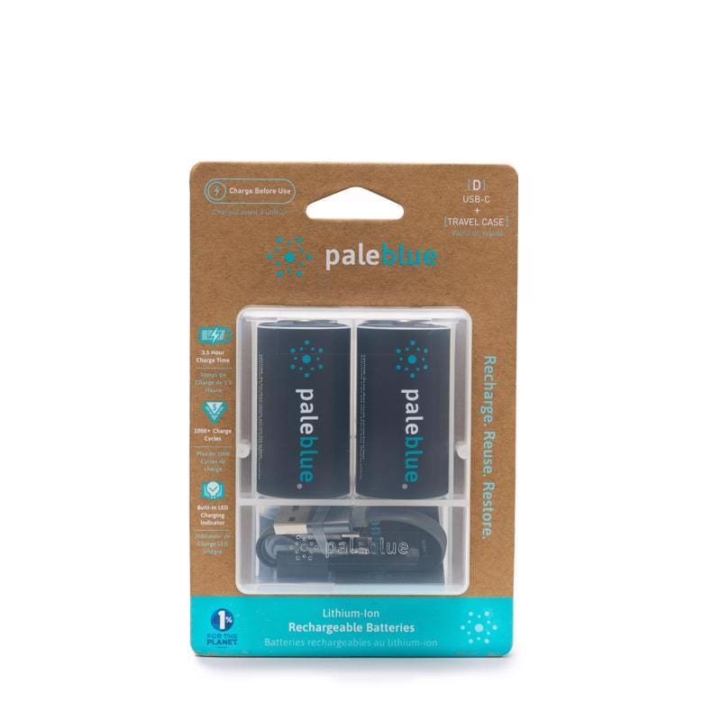 Pale Blue Earth PB-D-C D Lithium Batteries 2 pk Clamshell