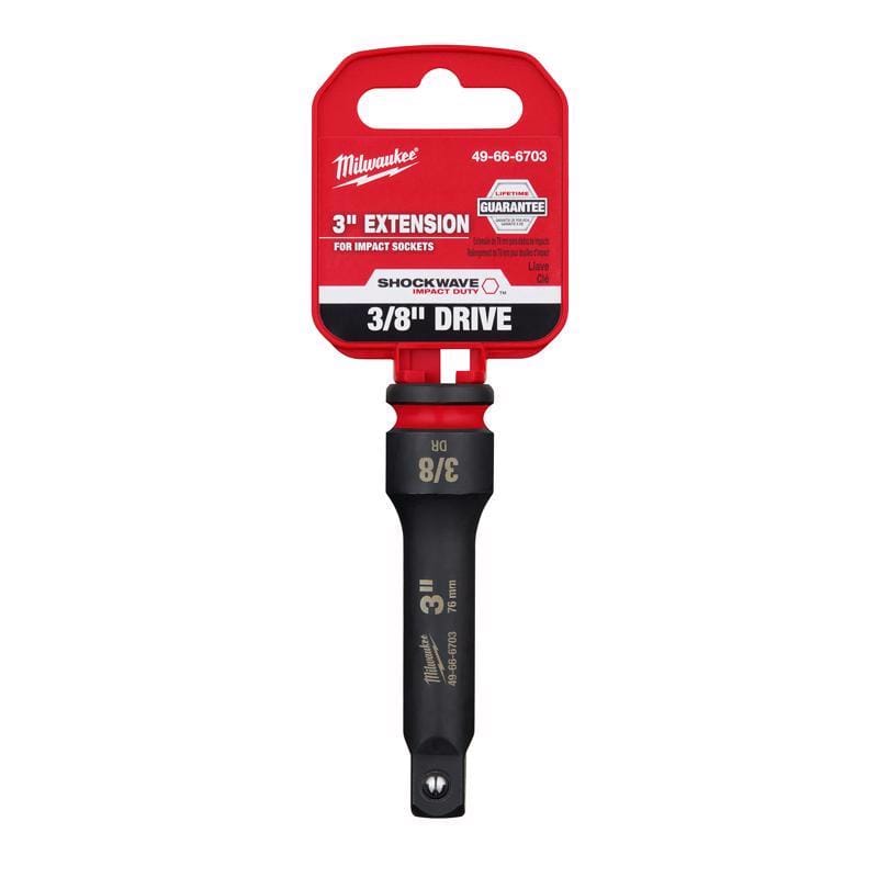 Milwaukee 49-66-6703 Shockwave 3 in. X 3/8 in. drive SAE Impact Extension 1 pc