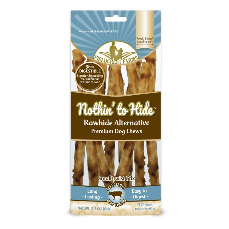 Fieldcrest Farms 154 Nothin' to Hide Sm Twst Beef Grain Free Chews For Dogs 0.14 lb 10 pk