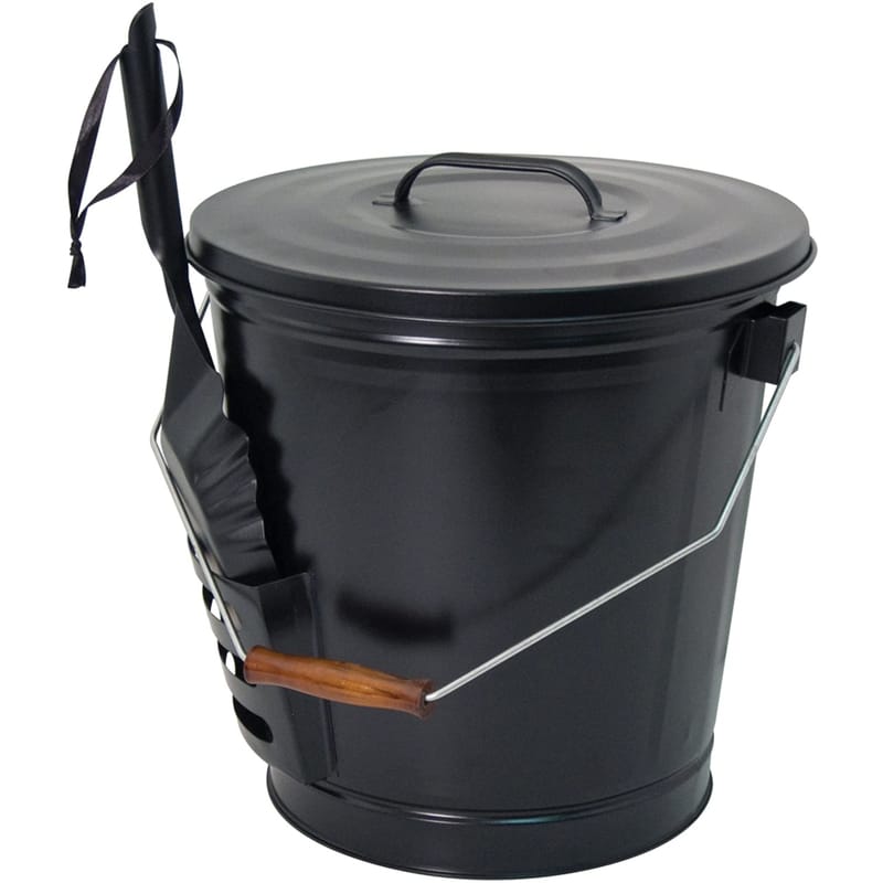 Panacea 15343 Black Matte Metal Ash Container and Shovel Set
