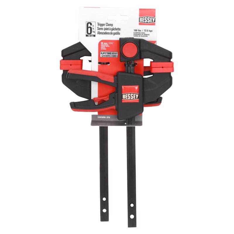 Bessey EHKM06-2PK 6 in. X 2-3/8 in. D Trigger Clamp 100 lb 2 each