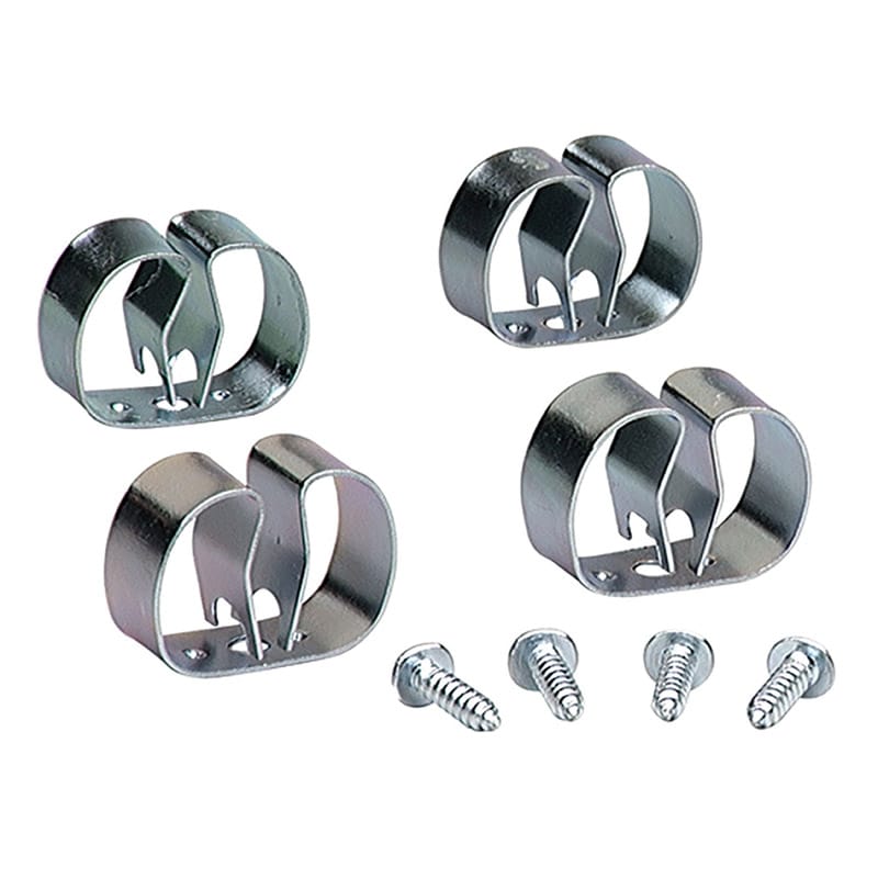 Crawford 13201 Textured Silver Spring Steel Grip Clip For 0.16 4 pk