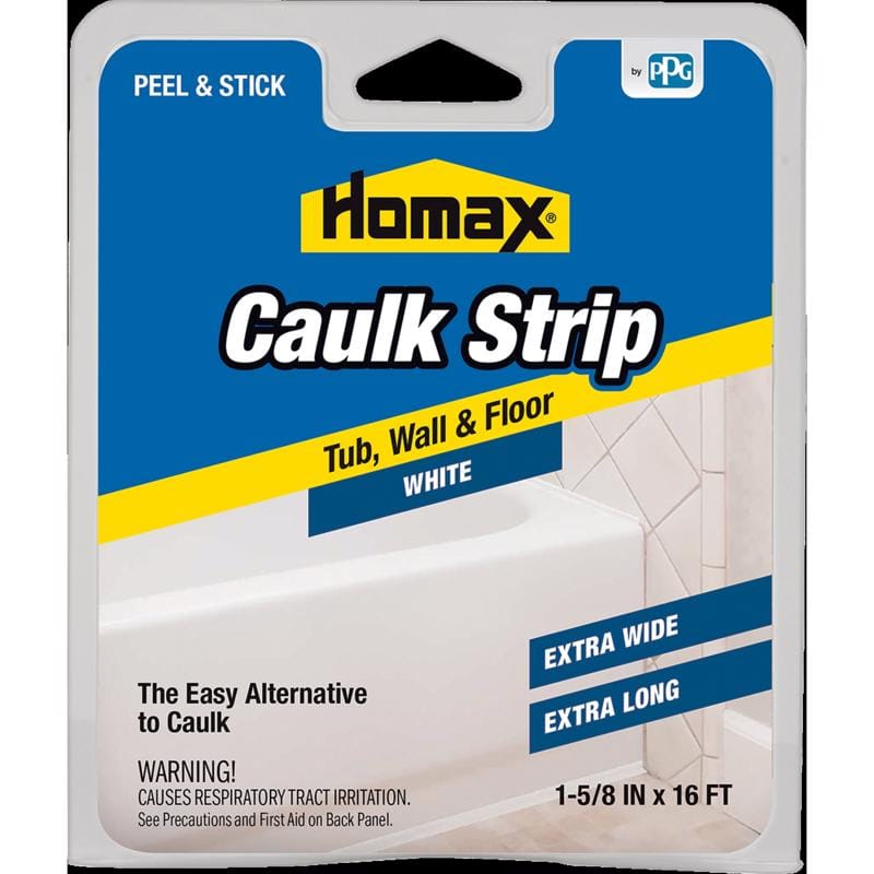Homax 3071 White Silicone Caulk Strips 1-5/8 in. x 16 ft.