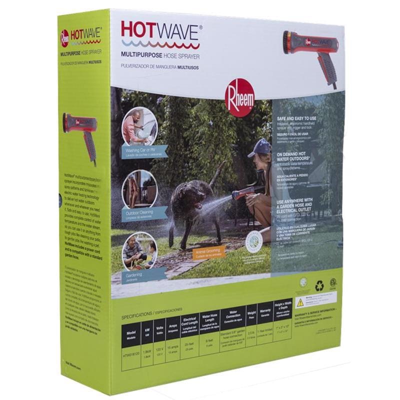 Rheem HTW018120 HotWave 1800 W Tankless Electric Multipurpose Hose Sprayer