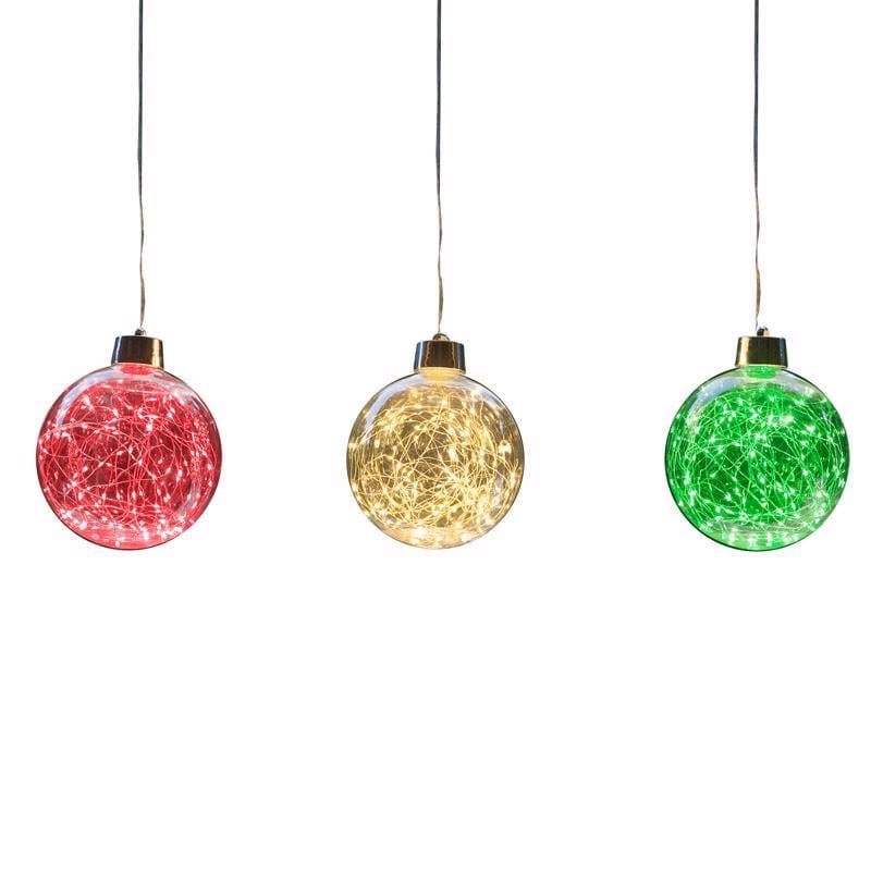 Celebrations 23-14001A LED RGWW Globe Ornament 6 in. Hanging Decor