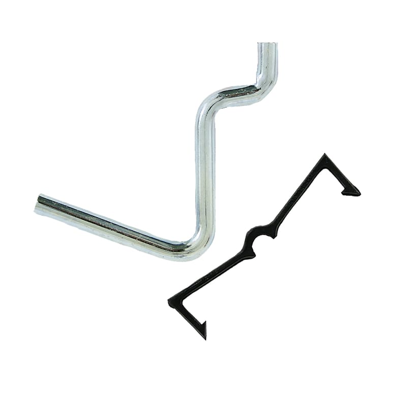 Crawford 14215 Zinc Plated Black/Silver Steel 1.5 in. Peg Hooks 6 pk