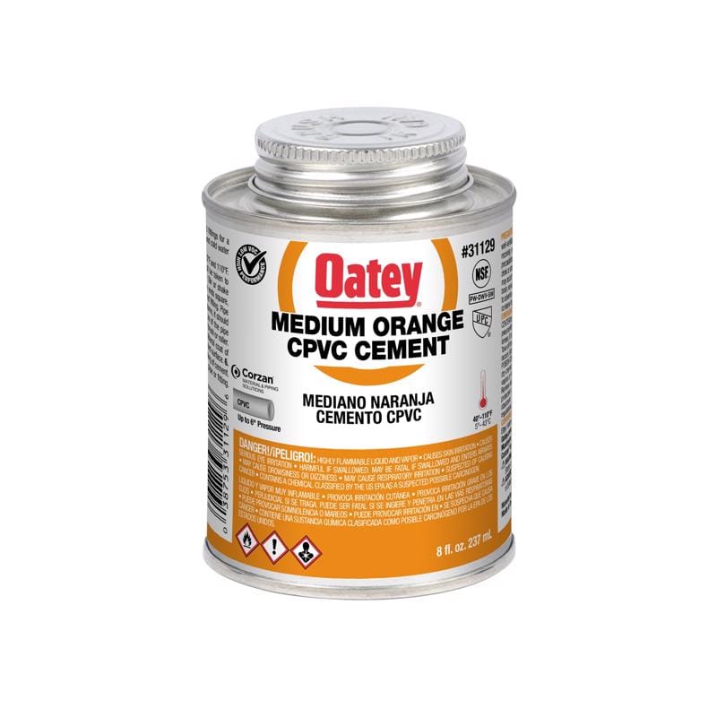 Oatey 31129 Orange Cement For CPVC 8 oz