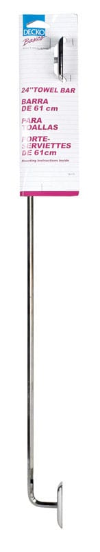 Decko 38170 Diamond Chrome Silver Towel Bar 24 in. L Steel