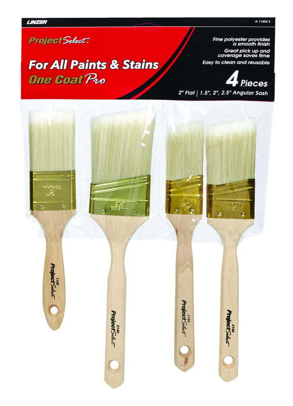 Linzer A 11404 S Project Select Angle/Flat Paint Brush Set